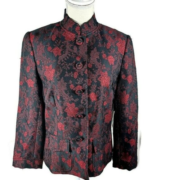 Vintage Josephine Chaus High Neck Jacket Size 8 - Picture 1 of 14